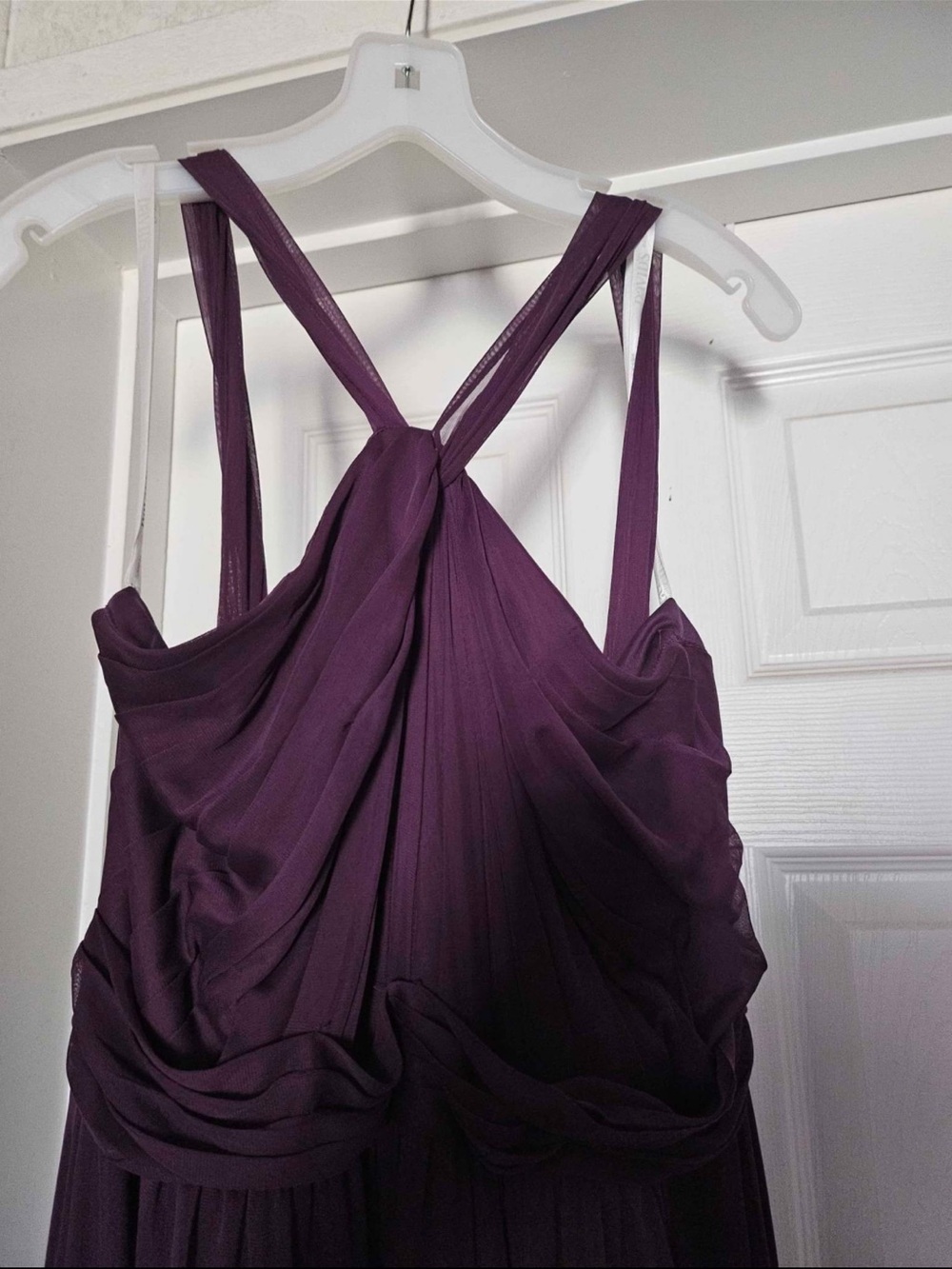 David's Bridal Plum Purple Maxi Dress